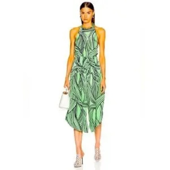 Tibi Zebra Print Halter Jumpsuit